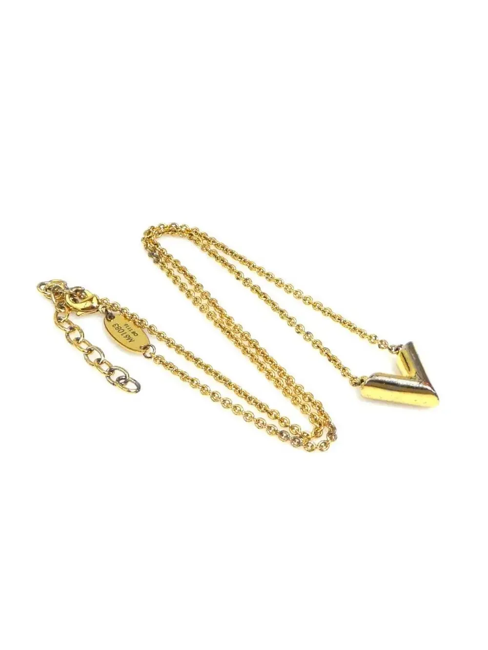 Auth Louis Vuitton Essential V Necklace #304044L24B